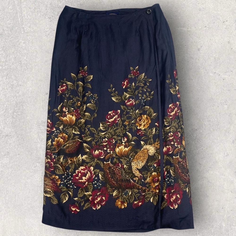 Vintage‎ Chelsea Cambell Wrap Midi Skirt 31” Waist